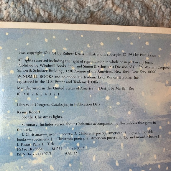 See The Christmas Lights Robert Kraus A Glow In The Dark Book 1981 Rare Vintage - Picture 4 of 5